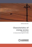 Characteristics of energy access 3838335929 Book Cover