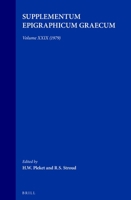 Supplement Epigraphicum Graecum: v. 26 9070265745 Book Cover