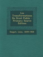 Les Transformations Du Droit Public 2013484569 Book Cover