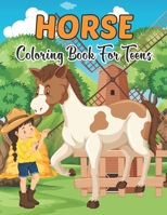 Horse Coloring Book for Teens: A Horse Coloring Book For Adults With Patterns of Horses for Relaxation. Vol-1 B08VCKKBG5 Book Cover