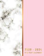 2020-2024 Five Year Calendar: Pink Gold Marble about calendar of 60 Month and appointment 5 year for schedule organizer management 1080872825 Book Cover