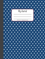 My Journal: 8.5x11, Standard Lined | White Stars on Blue 167675248X Book Cover