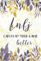 Infj: Can Play Your Game Better: INFJ Gifts - MBTI Personality Lined Notebook Featuring Purple Leaves on Golden Marble Background 170590906X Book Cover