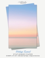 Vintage Sunset Stationery Paper: Half Letter Size Paper, Summer Themed, Letter Writing Paper, 25-sheets 1636572359 Book Cover