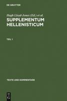 Supplementum Hellenisticum (Texte Und Kommentare) 3110081717 Book Cover