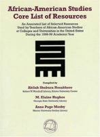 African-American Studies Core List of Resources 1932846018 Book Cover