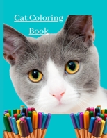 Cat Coloring Book: A Fun Coloring Gift Book for Cat Lovers & Adults Relaxation Designs and Funny Book. B08VCQWYRL Book Cover