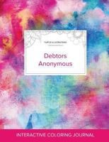 Adult Coloring Journal: Debtors Anonymous (Turtle Illustrations, Pastel Stripes) 136094480X Book Cover