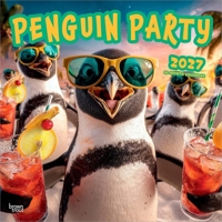 Penguin Party 2027 12 X 24 Inch (Hanging) Monthly Square Wall Calendar Plastic-Free Animal Crankers B0GH8TCJ92 Book Cover