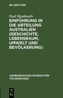 Einführung in die Abteilung Australien (Geschichte, Lebensraum, Umwelt und Bevölkerung) 311268625X Book Cover