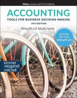 Accounting: Tools for Business Decision Making, WileyPLUS Card and Loose-leaf Set Multi-Term 1119799783 Book Cover