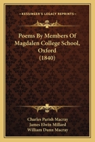Poems by Members of Magdalen College School, Oxford 1377836819 Book Cover