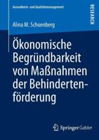 Okonomische Begrundbarkeit Von Massnahmen Der Behindertenforderung 3658005181 Book Cover