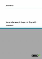 Umverteilung durch Steuern in Österreich 3638638170 Book Cover