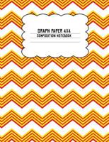 Graph Paper 4x4 Composition Notebook: Yellow Red White Zig Zag Chevron 1081240474 Book Cover