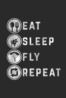 Eat Sleep Fly Repeat: Paragliding Notebook, Blank Lined (6 x 9 - 120 pages) Sports And Recreations Themed Notebook for Daily Journal, Diary, and Gift 1677029684 Book Cover