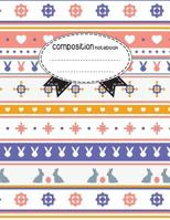 Composition Notebook, 8.5 x 11, 110 pages : Cute-Easter: 1973877570 Book Cover