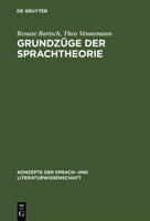 Grundzüge der Sprachtheorie. Eine linguistische Einführung 3484220325 Book Cover