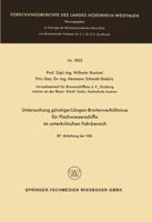 Untersuchung Gunstiger Langen-Breitenverhaltnisse Fur Flachwasserschiffe Im Unterkritischen Fahrbereich 3663064727 Book Cover