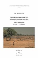 Dictionnaire Birom (Langue Plateau de la Famille Niger-Congo). Nigeria Septentrional. Livre II 9042910364 Book Cover