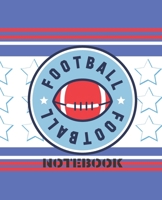 Football Notebook: FOOTBALL THEME STARS AND STRIPES RED WHITE & BLUE COVER 100 Pages 7.5 x 9.25 COLLEGE-RULED PAGES WORKBOOK, JOURNAL, COMPOSITION NOTEBOOK INCLUDES BELONG TO PAGE AND CLASS SCHEDULE P 1692013246 Book Cover