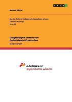 Gutgläubiger Erwerb von GmbH-Geschäftsanteilen 3656252327 Book Cover
