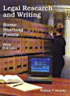 Legal Research and Writing (West Legal Studies) 0314129014 Book Cover