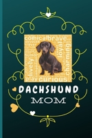 Dachshund Mom: Adorable Dog Notebook Journal for Women and Girls to Write In, word art on its lovely green cover, Take notes, draw your own Doodles, ... and a blank page with sections to customize 1711019143 Book Cover