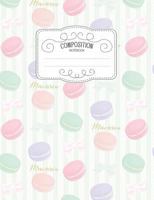 Composition Notebook: Kawaii College Ruled Narrow Line Comp Books for School - Cute Macarons 1797502859 Book Cover