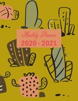 2020-2021 Monthly Planner: 2020-2021 Succulents 2-Year Monthly Planner And Calendar 1708120041 Book Cover