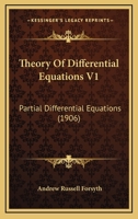 Theory Of Differential Equations V1: Partial Differential Equations 0548808996 Book Cover