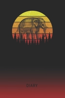 Diary: Blank African Elephant Personal Writing Memoir Old School Retro Vintage Sunset 80s Cover Daily Journaling for Writers & Journalists Productivity Note Taking Logbook Plan, Set Goals & Write abou 1702192997 Book Cover