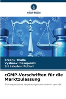 cGMP-Vorschriften für die Marktzulassung 6205711370 Book Cover