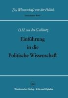 Einfuhrung in Die Politische Wissenschaft 3322960927 Book Cover