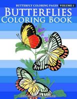 Butterfly Coloring Pages: Butterflies Coloring Book 1500501255 Book Cover