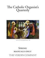 The Catholic Organist's Quarterly: Spring - Manuals Only 1545514003 Book Cover
