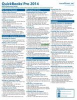 QuickBooks Pro 2014 Quick Reference Training Card - Laminated Guide Cheat Sheet (Instructions and Tips) 1934131997 Book Cover