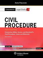 Casenote Legal Briefs: Civil Procedure, Keyed to Friedenthal, Miller, Sexton, and Hershkoff, Eleventh Edition 0735589429 Book Cover