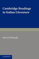 Cambridge Readings in Italian Literature 1013532007 Book Cover