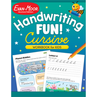 Handwriting FUN! Cursive, Cursive Writing, Cursive Letters, Cursive Text, Activity Book, Line Tracing, Penmanship, Silly Sentences, Riddles, Rhymes, Puzzles (Handwriting Workbooks) 1645144100 Book Cover