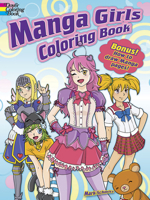 Manga Girls Coloring Book 0486497119 Book Cover