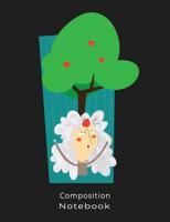 Composition Notebook: Funny Isaac Newton Apple Illustration Composition book: (7,44x9,69) 120pages College Ruled Line Paper Soft Cover Glossy Finish 1073484246 Book Cover
