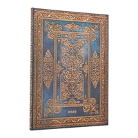 2026 Blue Luxe (Luxe Design) Grande 12-month Vertical Hardcover Flexi Day Planner 2026 (Elastic Band Closure) 0349708177 Book Cover