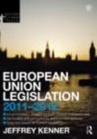 European Union Legislation 2011-2012 0415686881 Book Cover