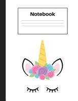 Notebook: Unicorn Face, Handwriting paper, Notebook Home Office School Student Teacher Homeschool, 7.4 x 9.7 in, 200 pages for kids, school, home, students, teachers 1723575461 Book Cover