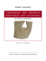 Catalogue Des Ostraca Hieratiques Non Litteraires de Deir El-Medineh: Tome XIII - Nos 10406-10556 2724709624 Book Cover