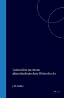 Vorstudien zu einem altniederdeutschen Wörterbuche (German Edition) 9004568948 Book Cover