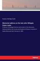 Memorial Address on the Late John Whipple Potter Jenks, A.M. ...: Delivered Before the Faculty and Students of Brown University, in Savles Memorial Hall, Feb. 6, 1895 3337139582 Book Cover