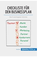 Checkliste für den Businessplan: Die 9 wichtigsten Schritte 2808010389 Book Cover