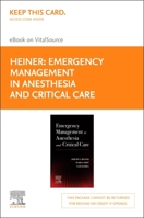 Emergency Management in Anesthesia and Critical Care - Elsevier E-Book on Vitalsource (Retail Access Card) 0443107300 Book Cover